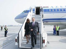 Ильхам Алиев был встречен в римском военном аэропорту "Чампино"