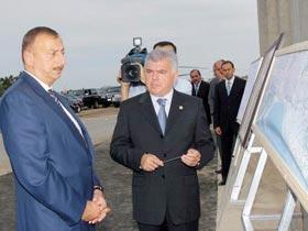 Президент Азербайджана ознакомился со строительством Бакинской окружной автомобильной дороги