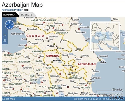 Журнал «National Geographic» представил Нагорный Карабах отдельной от Азербайджана спорной территорией